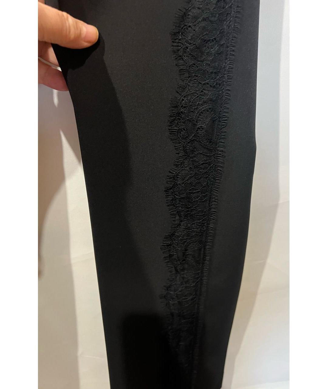 BLUMARINE Черные вискозные прямые брюки, фото 5