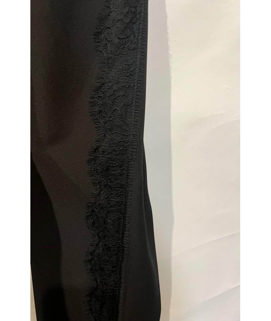 BLUMARINE Черные вискозные прямые брюки, фото 4