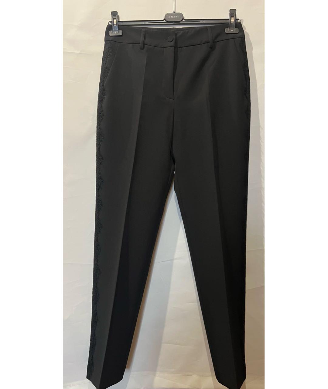 BLUMARINE Черные вискозные прямые брюки, фото 9