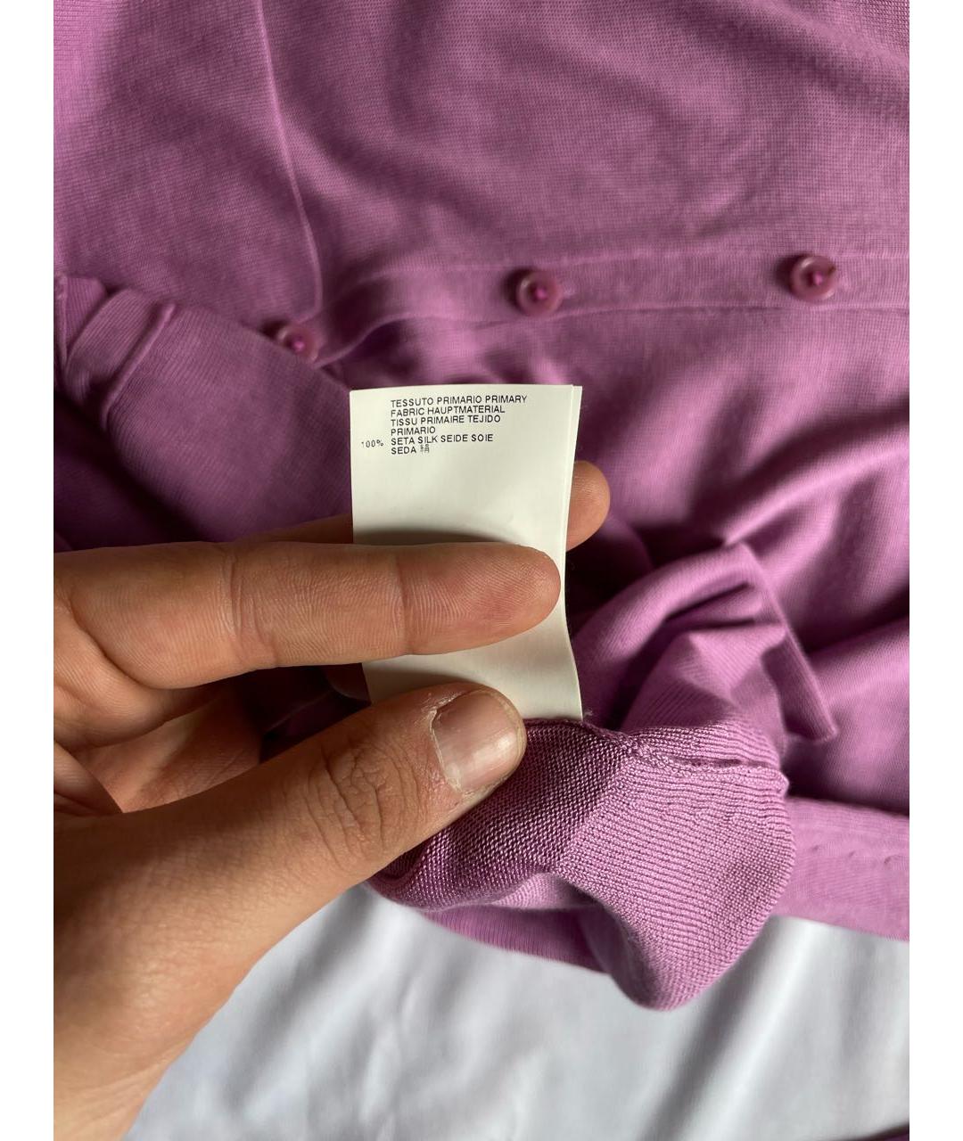 MM6 MAISON MARGIELA Розовый шелковый кардиган, фото 4