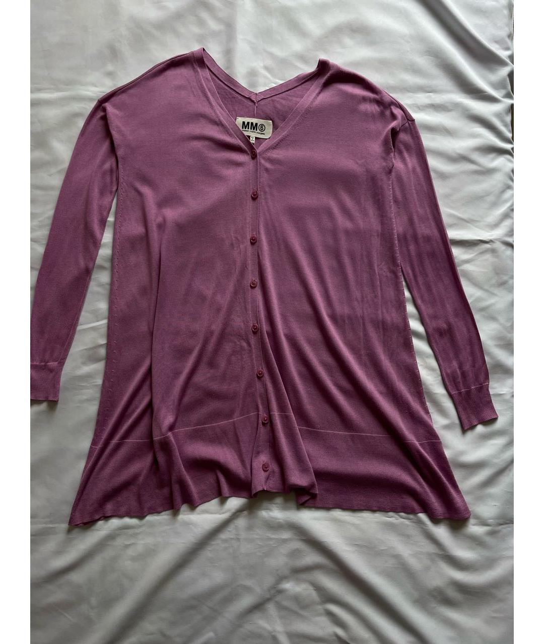 MM6 MAISON MARGIELA Розовый шелковый кардиган, фото 5