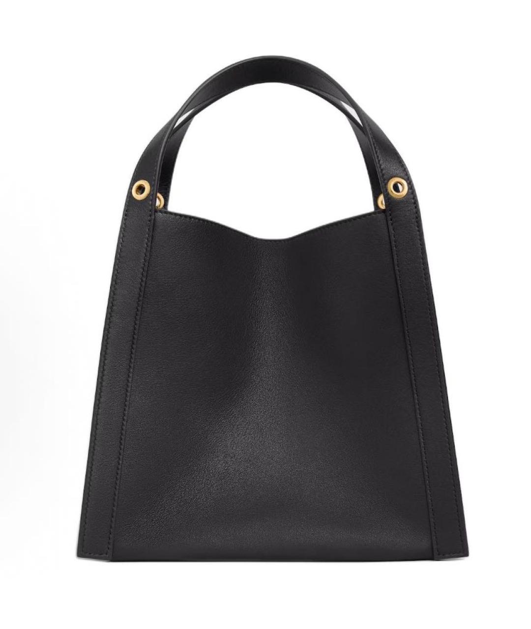 CELINE Черная кожаная сумка тоут, фото 4