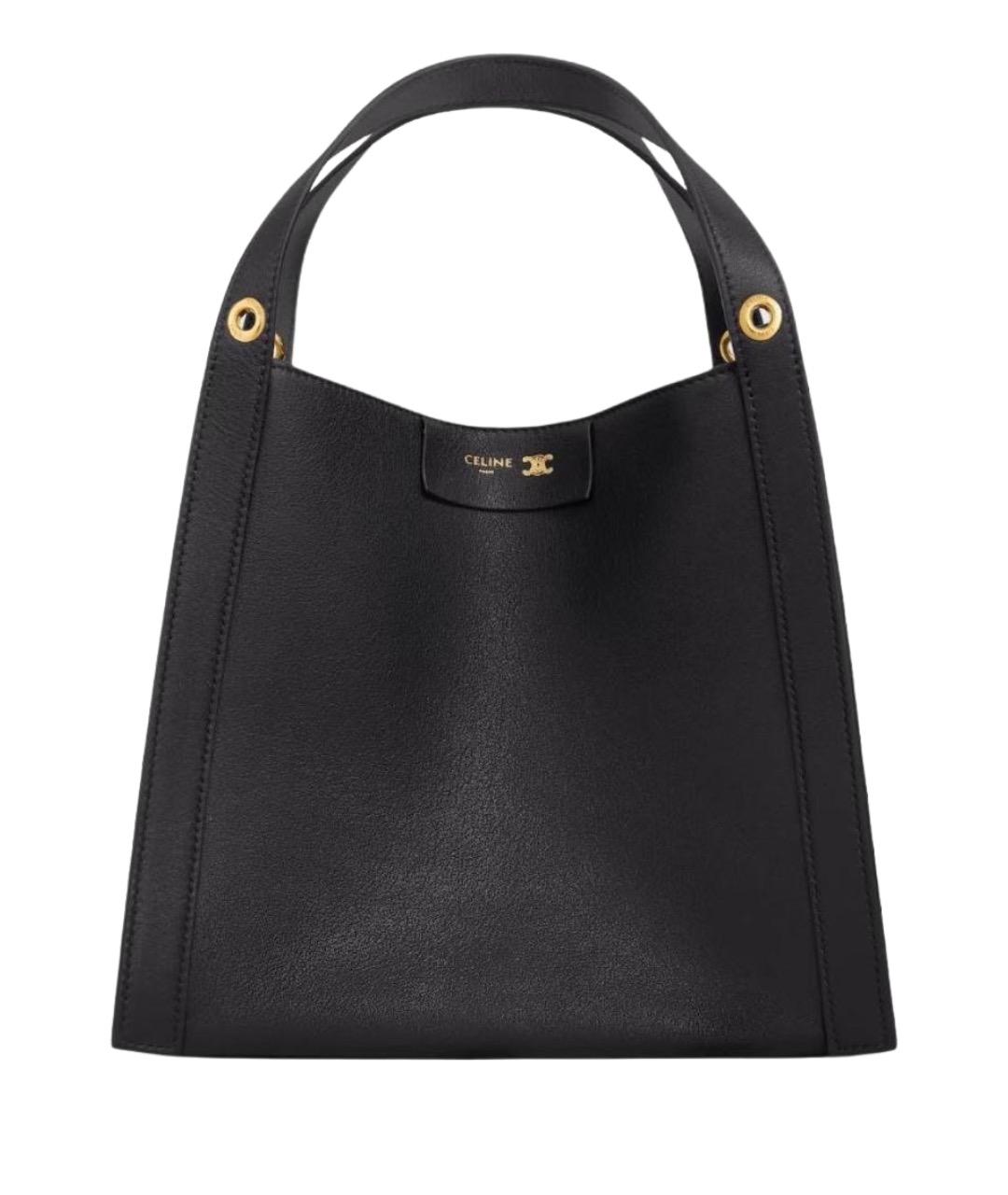 CELINE Черная кожаная сумка тоут, фото 1