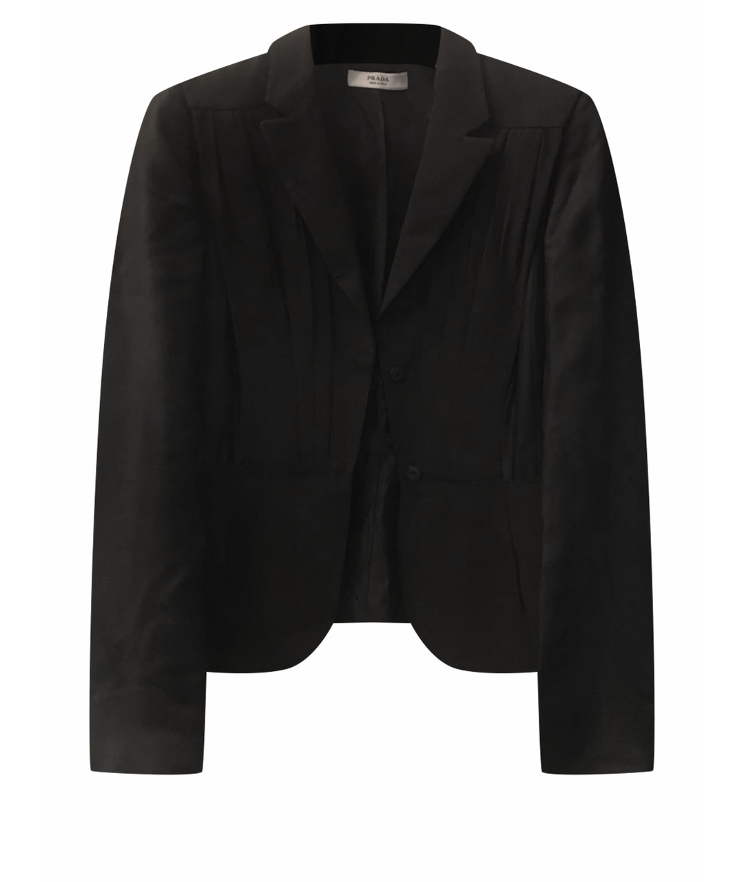 PRADA Черный шелковый жакет/пиджак, фото 1