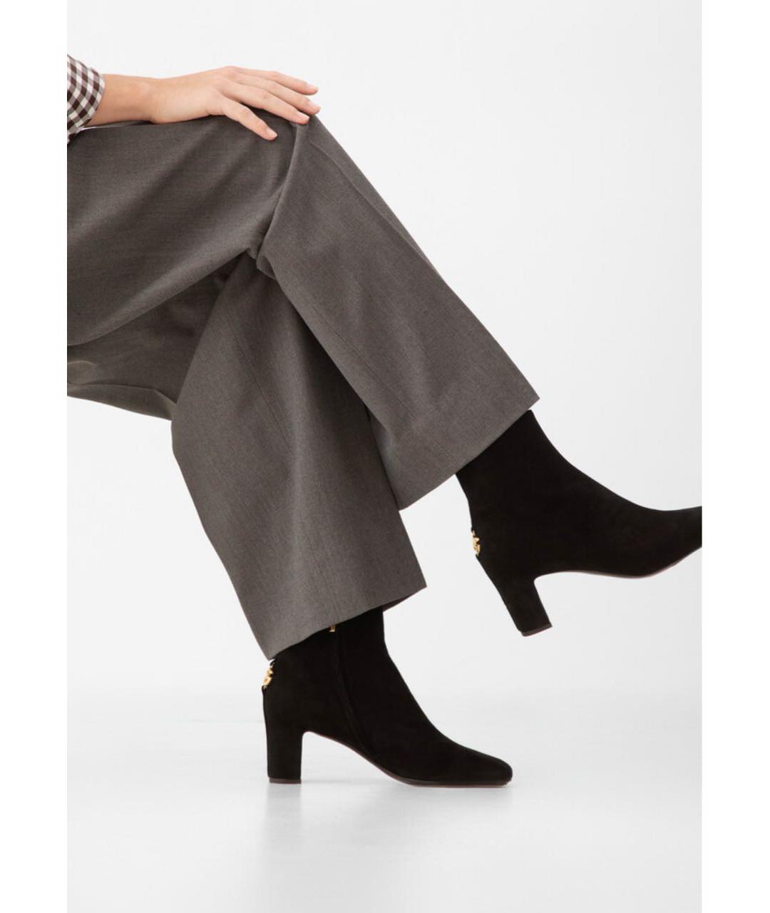DOLCE&GABBANA Черные замшевые ботильоны, фото 5