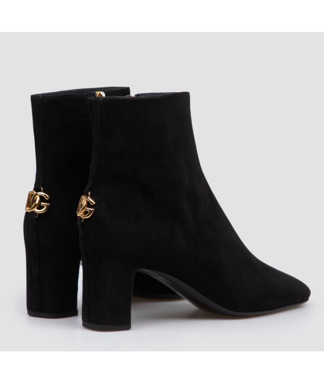 DOLCE&GABBANA Черные замшевые ботильоны, фото 3
