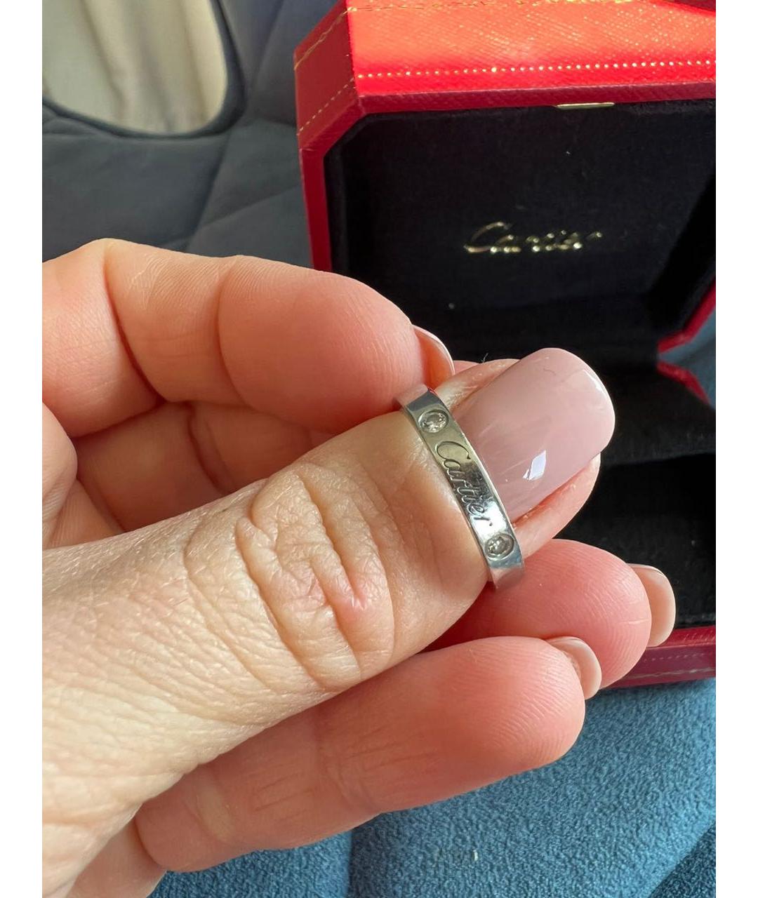CARTIER Серебряное платиновое кольцо, фото 4