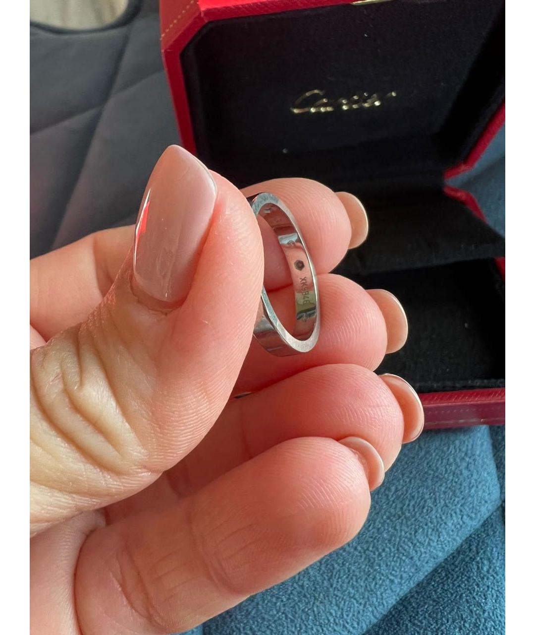 CARTIER Серебряное платиновое кольцо, фото 5