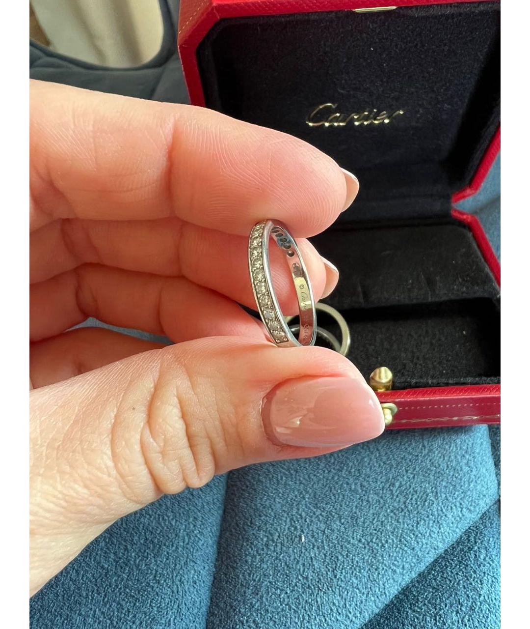 CARTIER Серебряное платиновое кольцо, фото 3