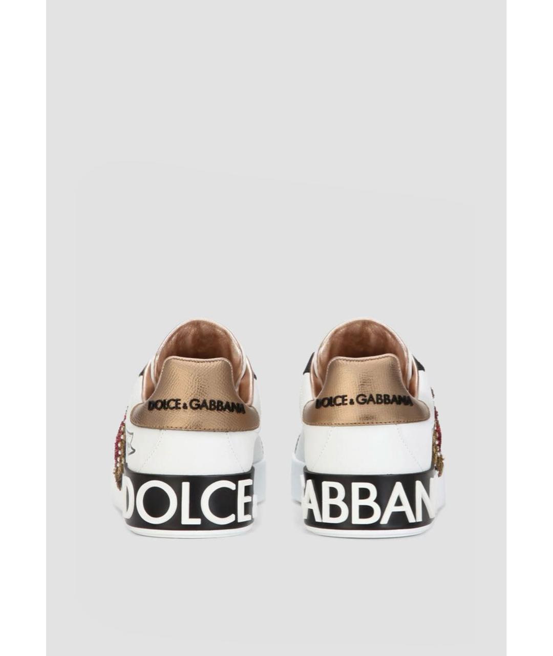 DOLCE&GABBANA Мульти кожаные кеды, фото 4