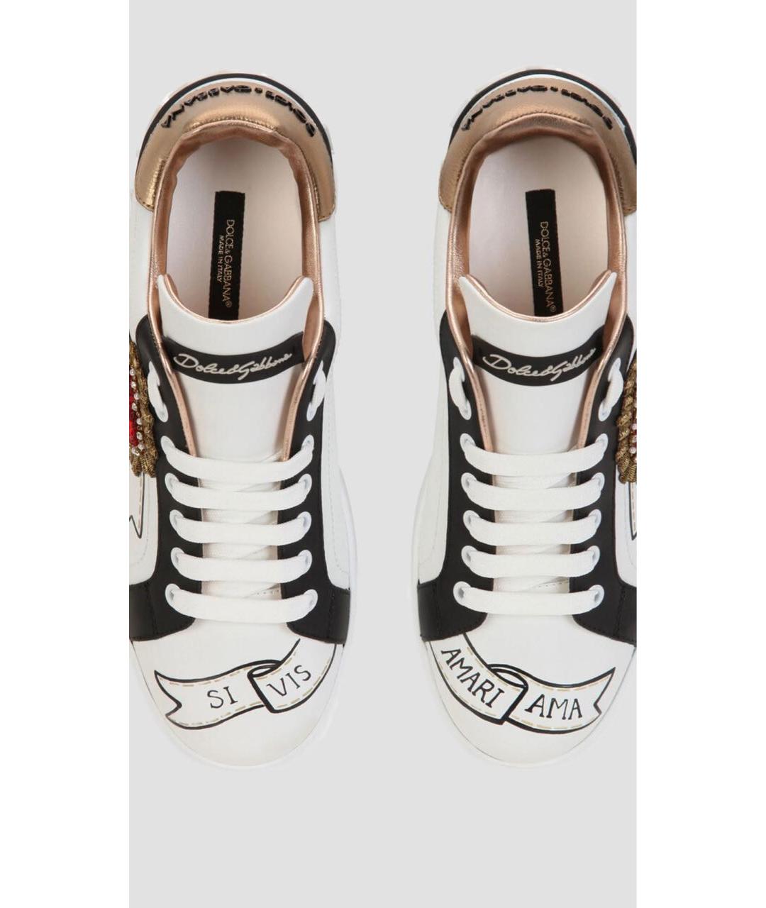 DOLCE&GABBANA Мульти кожаные кеды, фото 3