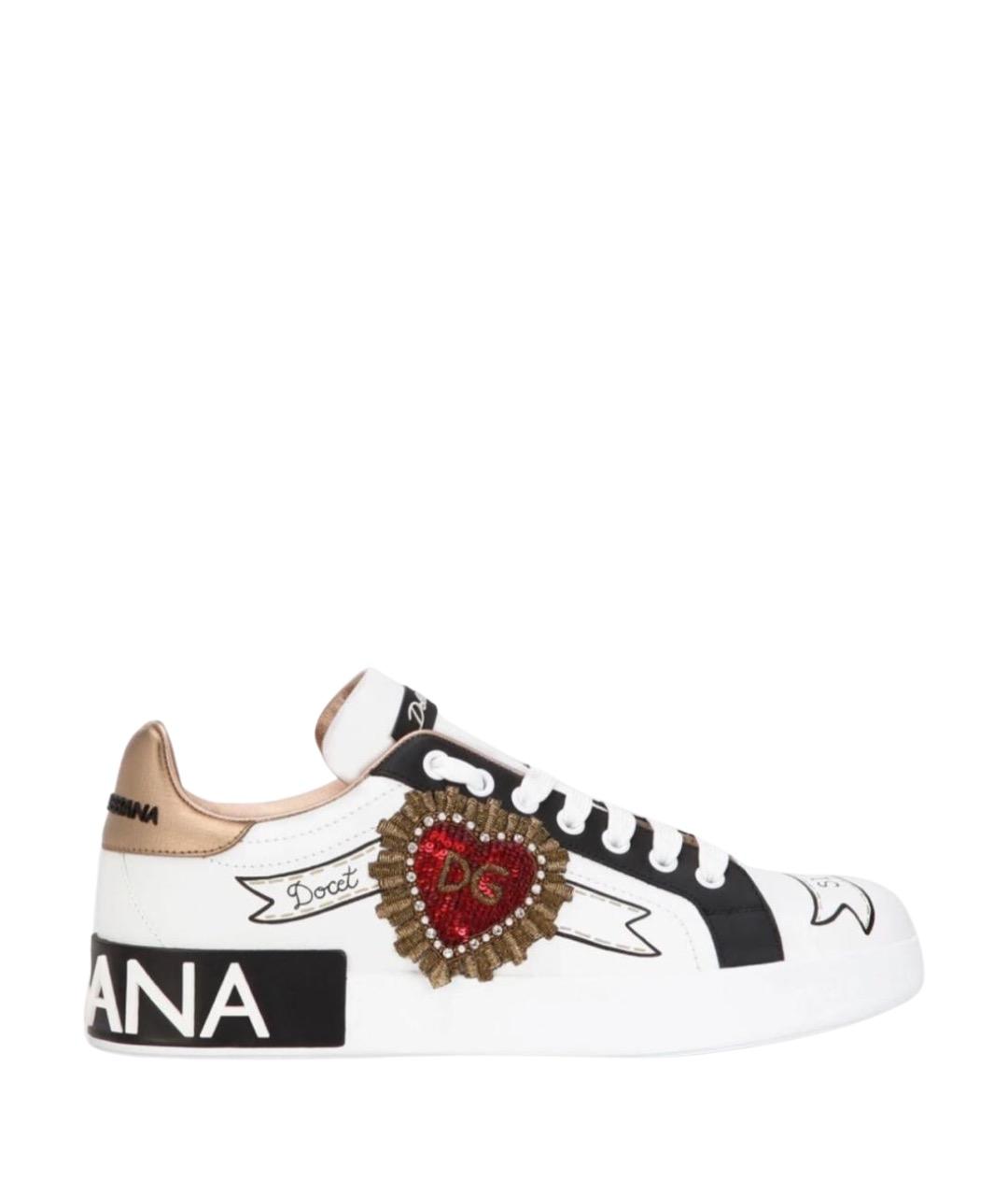 DOLCE&GABBANA Мульти кожаные кеды, фото 1