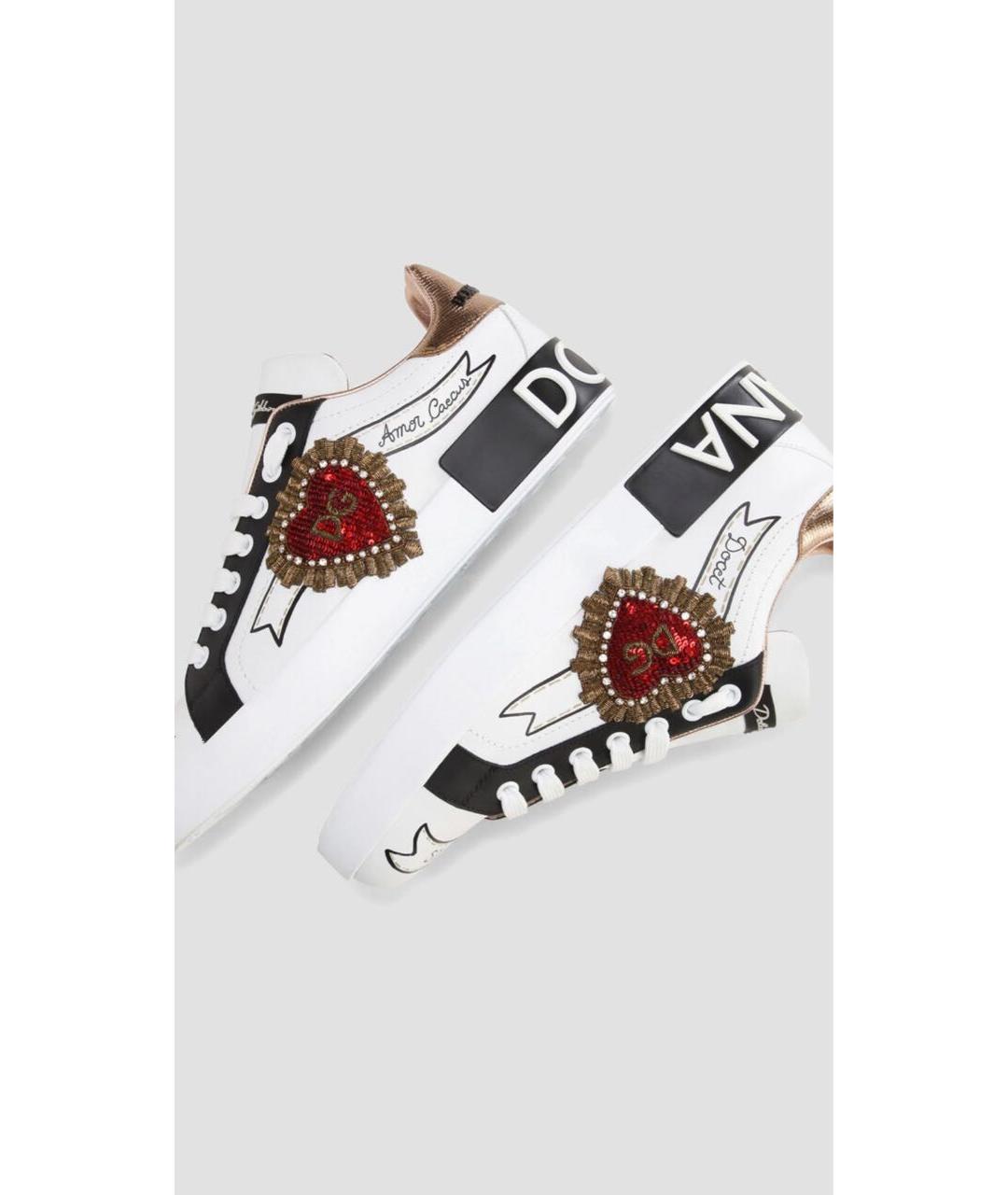 DOLCE&GABBANA Мульти кожаные кеды, фото 5