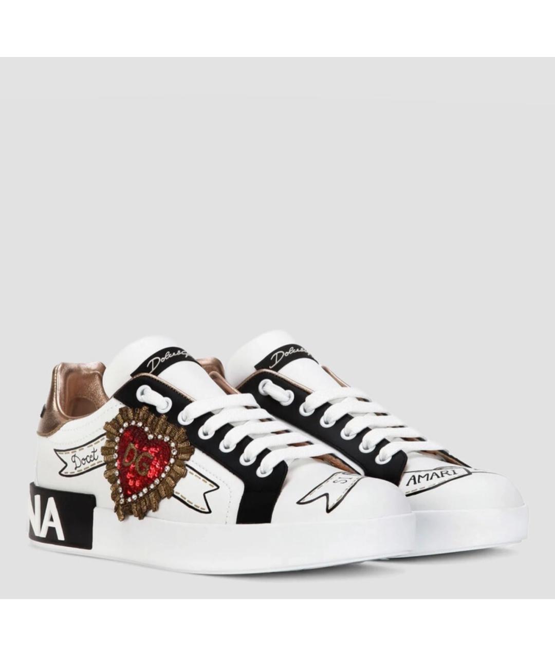 DOLCE&GABBANA Мульти кожаные кеды, фото 2