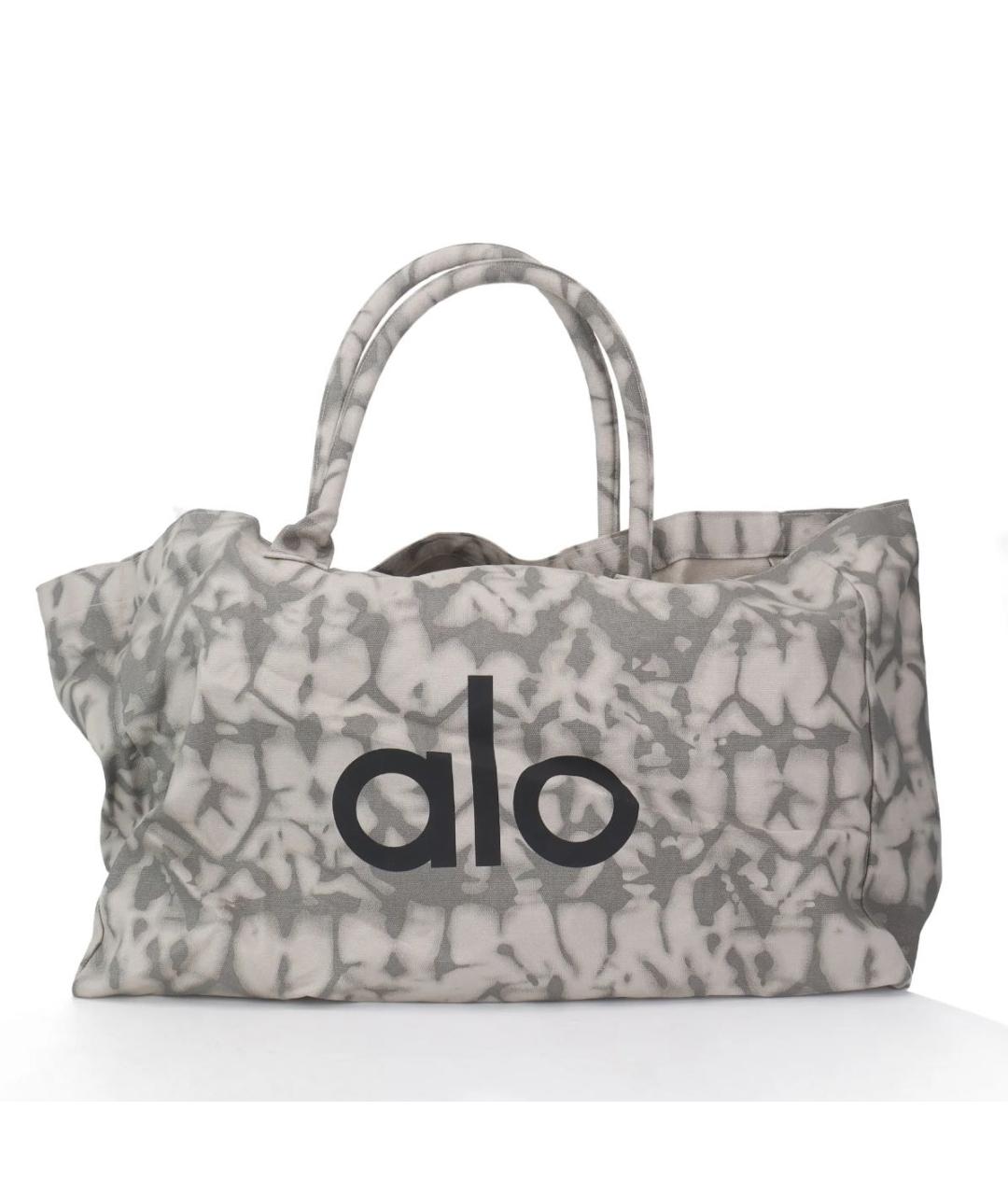 ALO YOGA Антрацитовая хлопковая сумка тоут, фото 8