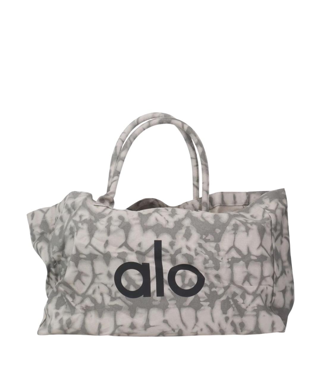 ALO YOGA Антрацитовая хлопковая сумка тоут, фото 1