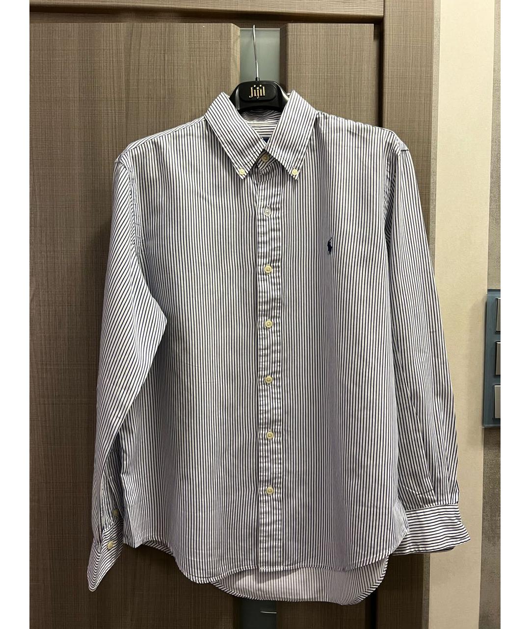 RALPH LAUREN Белая хлопковая кэжуал рубашка, фото 6