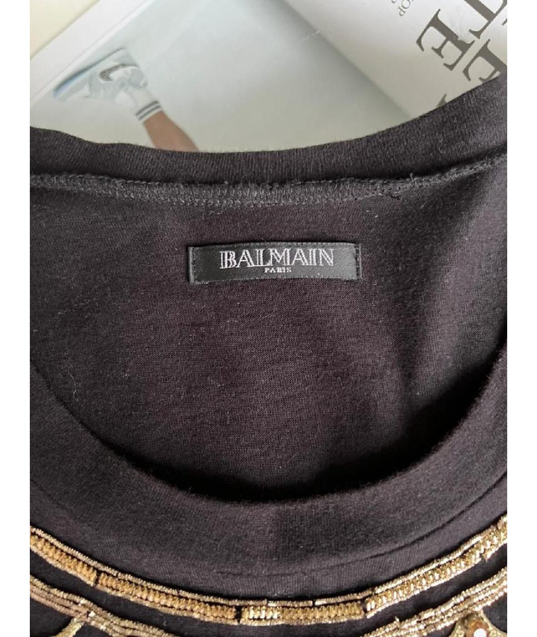 BALMAIN Черная футболка, фото 3
