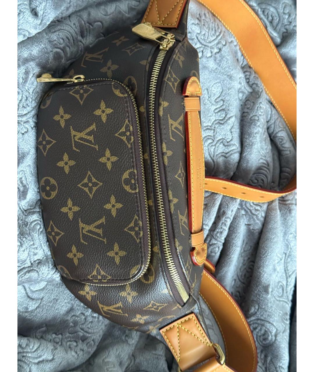 LOUIS VUITTON Коричневая поясная сумка, фото 2