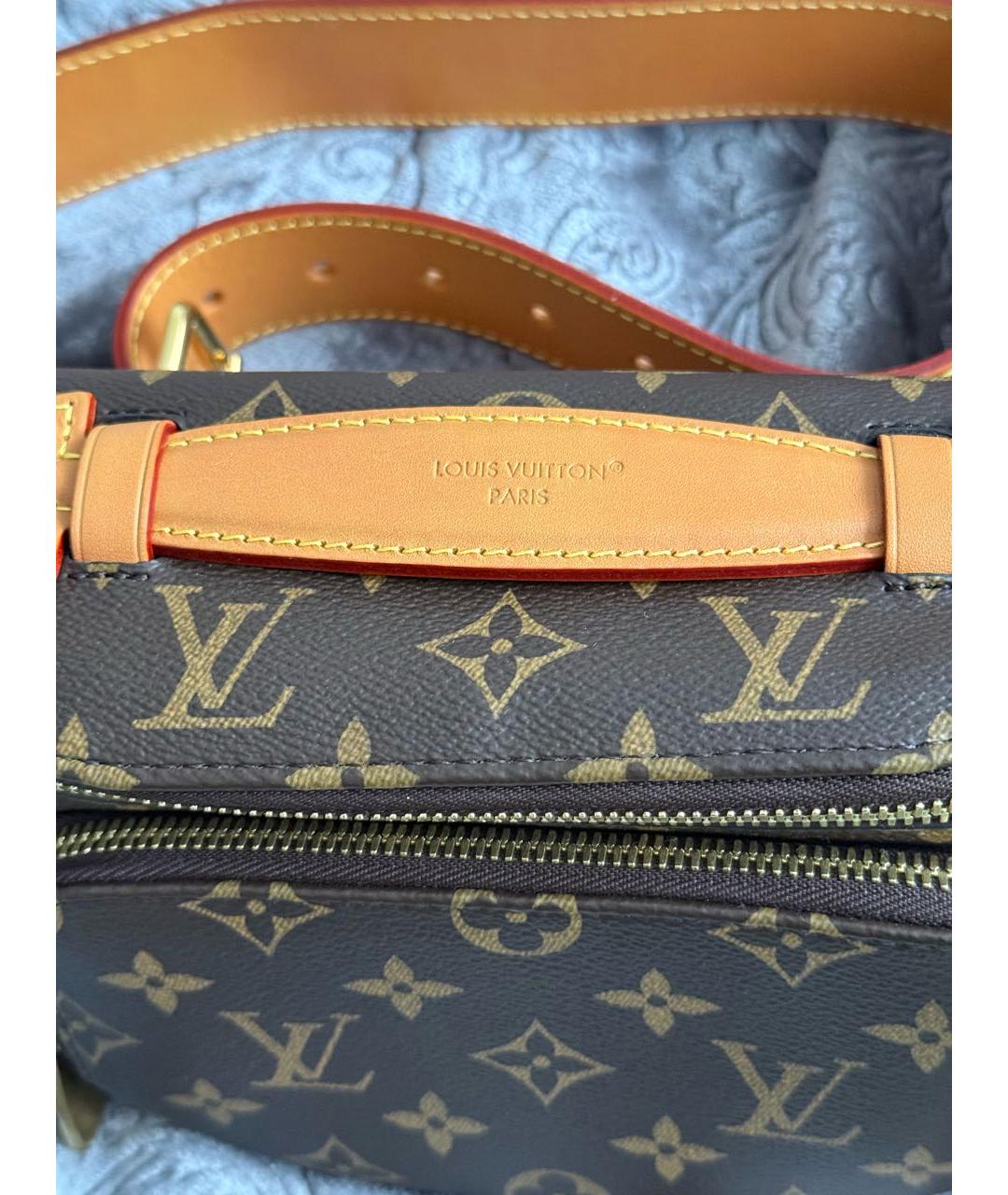 LOUIS VUITTON Коричневая поясная сумка, фото 3