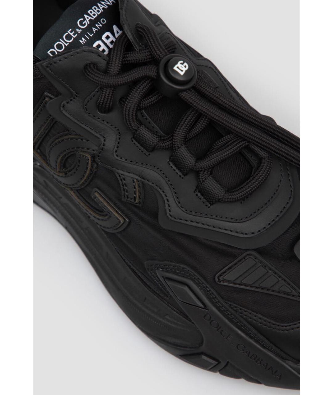 DOLCE&GABBANA Черные низкие кроссовки / кеды, фото 4