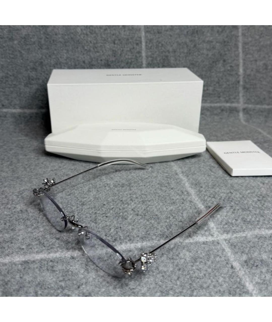 GENTLE MONSTER Серебряные металлические солнцезащитные очки, фото 3