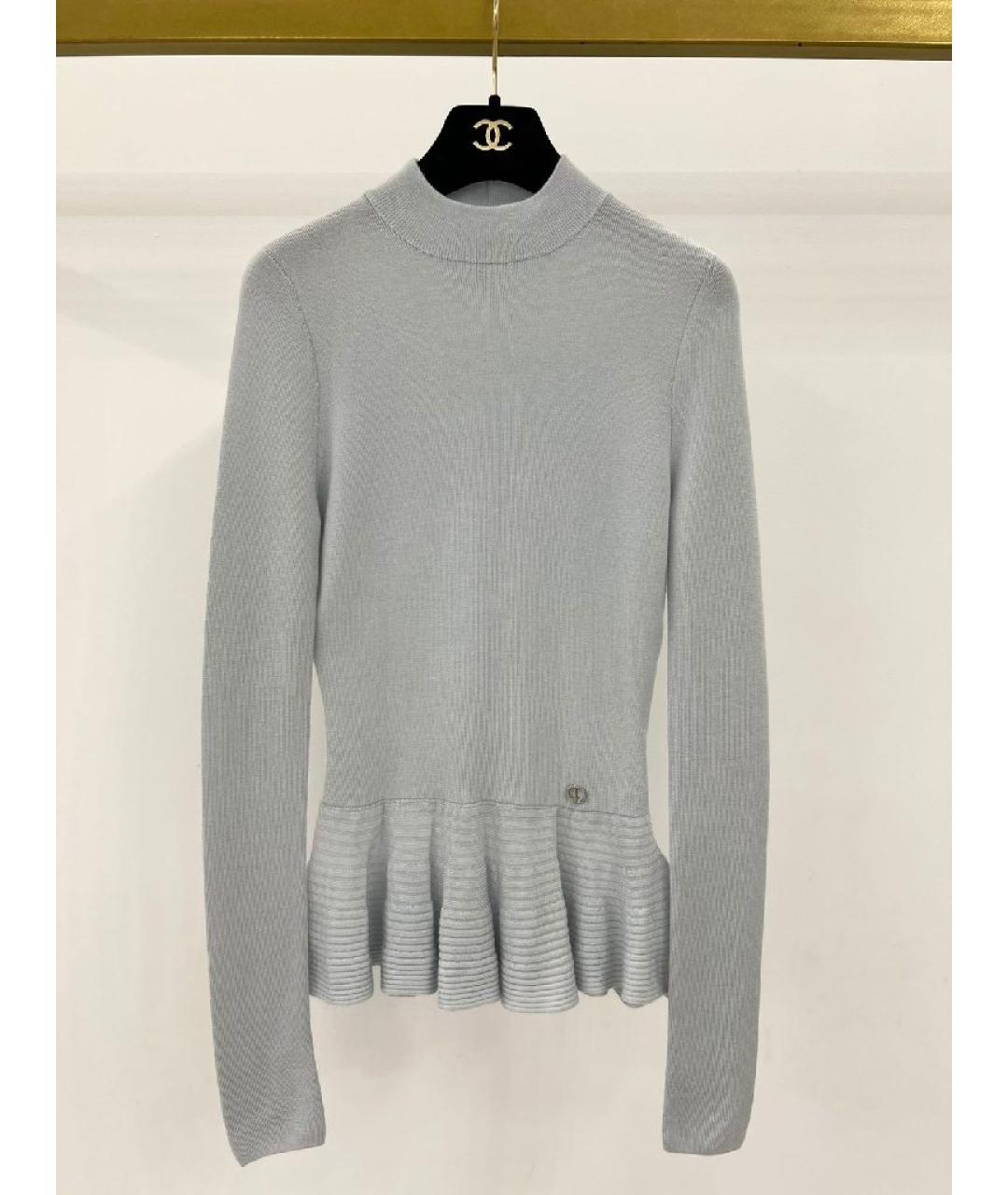 CHRISTIAN DIOR Голубая кашемировая водолазка, фото 2