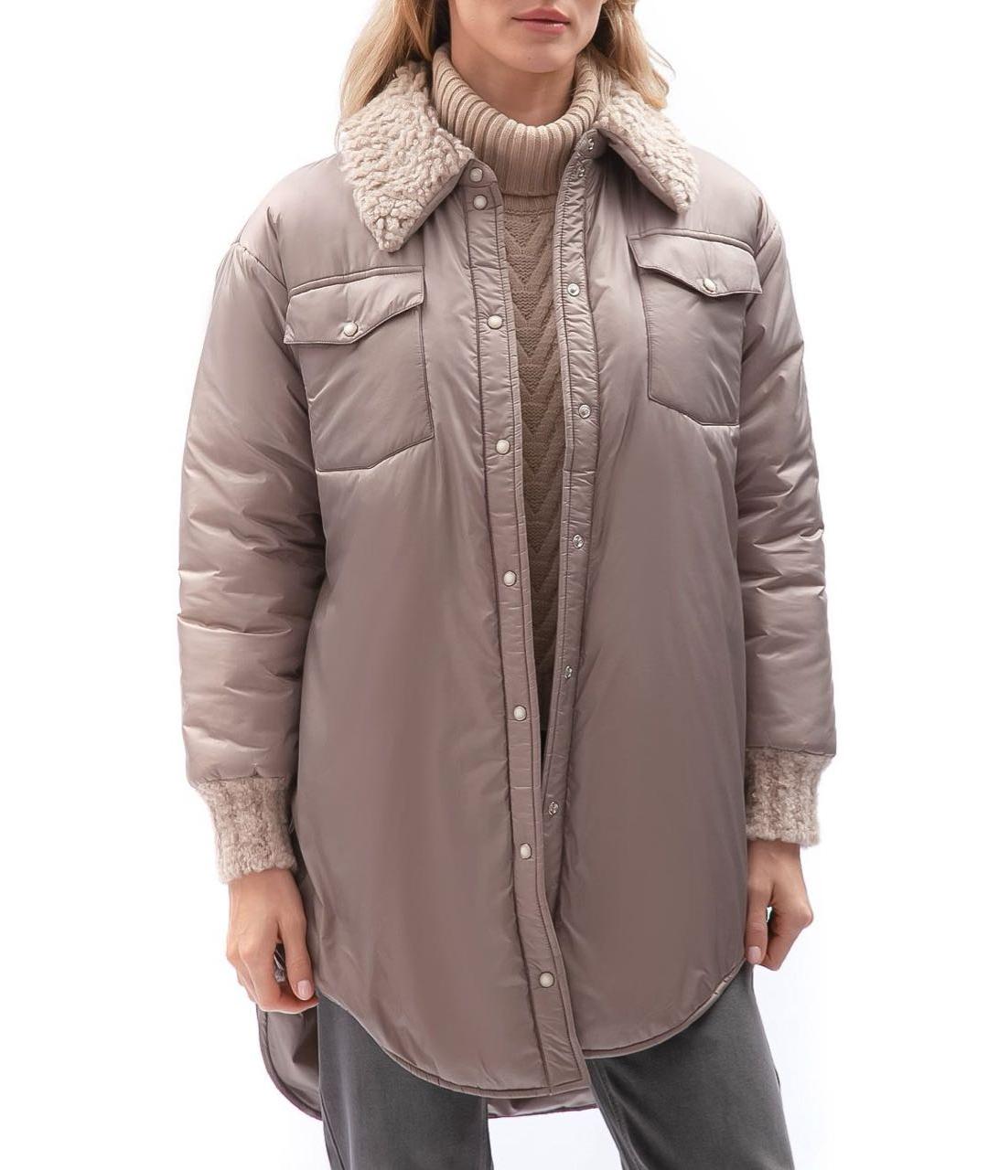 PANICALE Бежевая полиэстеровая куртка, фото 4