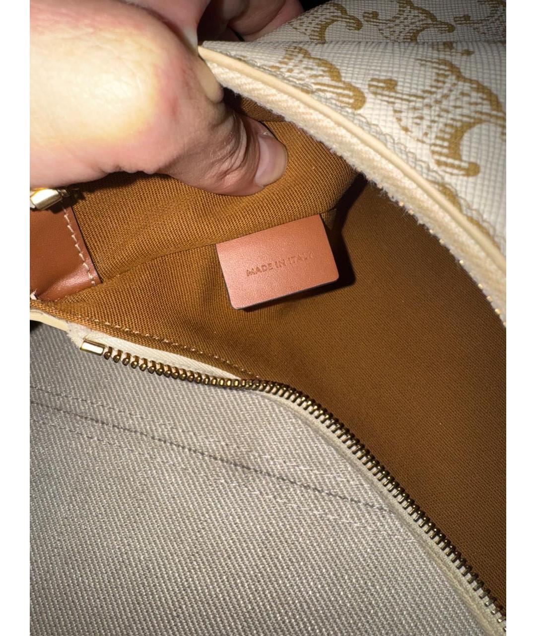 CELINE Бежевая сумка с короткими ручками, фото 3