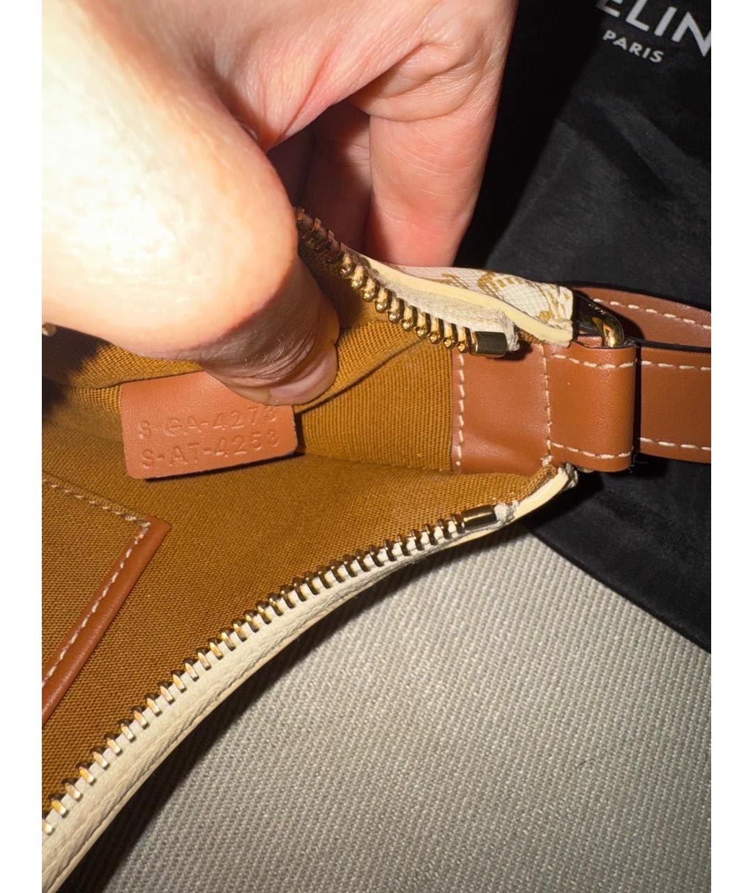 CELINE Бежевая сумка с короткими ручками, фото 8