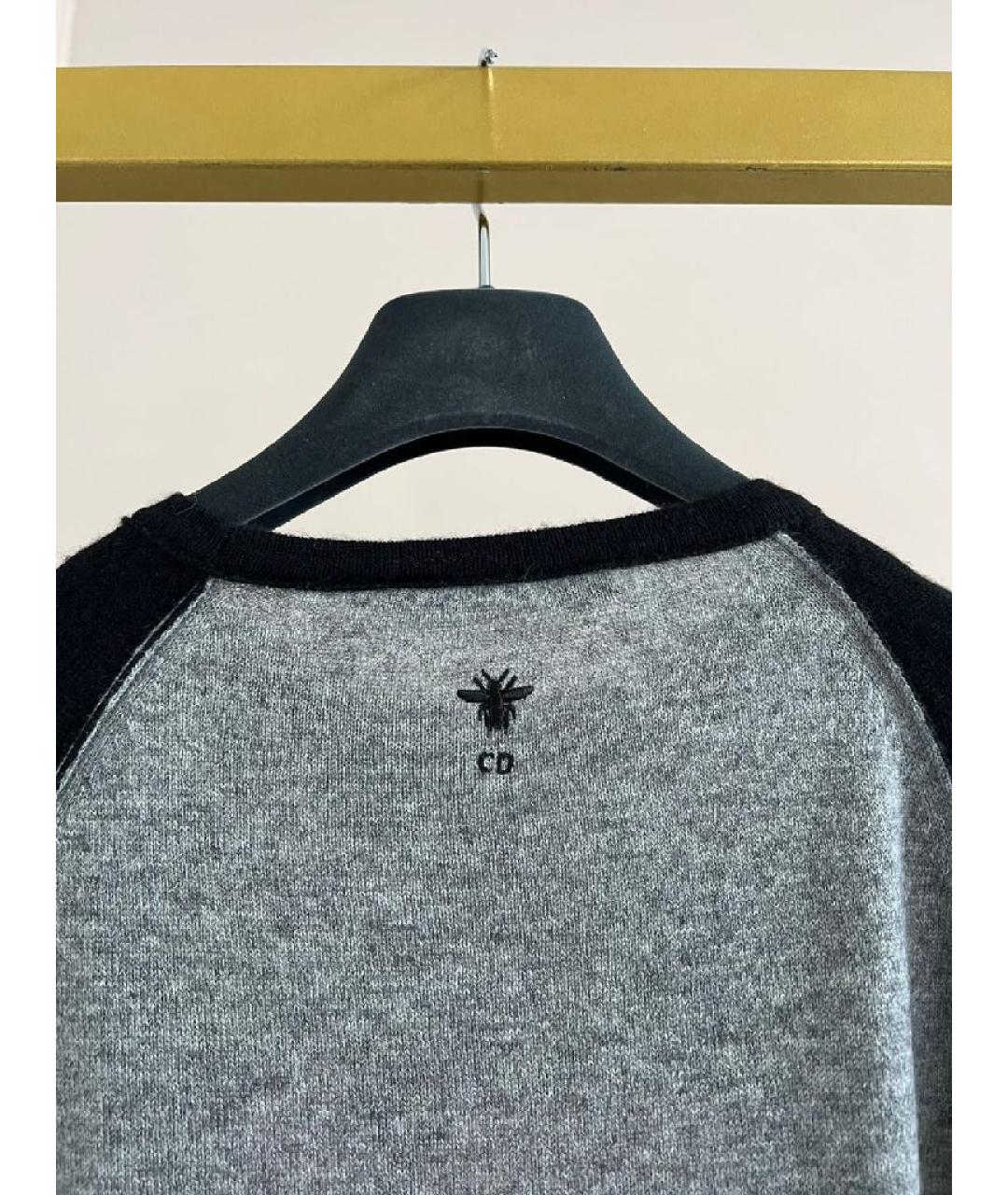 CHRISTIAN DIOR Серый кашемировый джемпер / свитер, фото 4