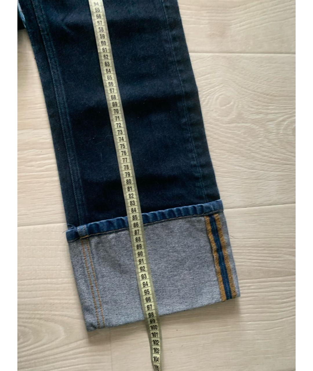 VALENTINO Синие хлопковые джинсы клеш, фото 6