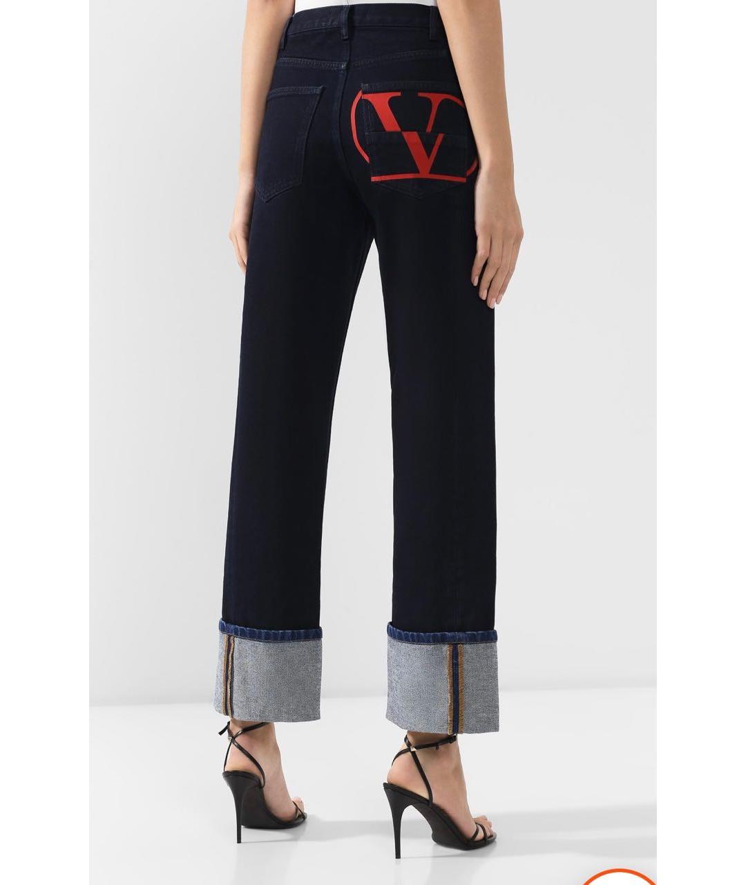 VALENTINO Синие хлопковые джинсы клеш, фото 7