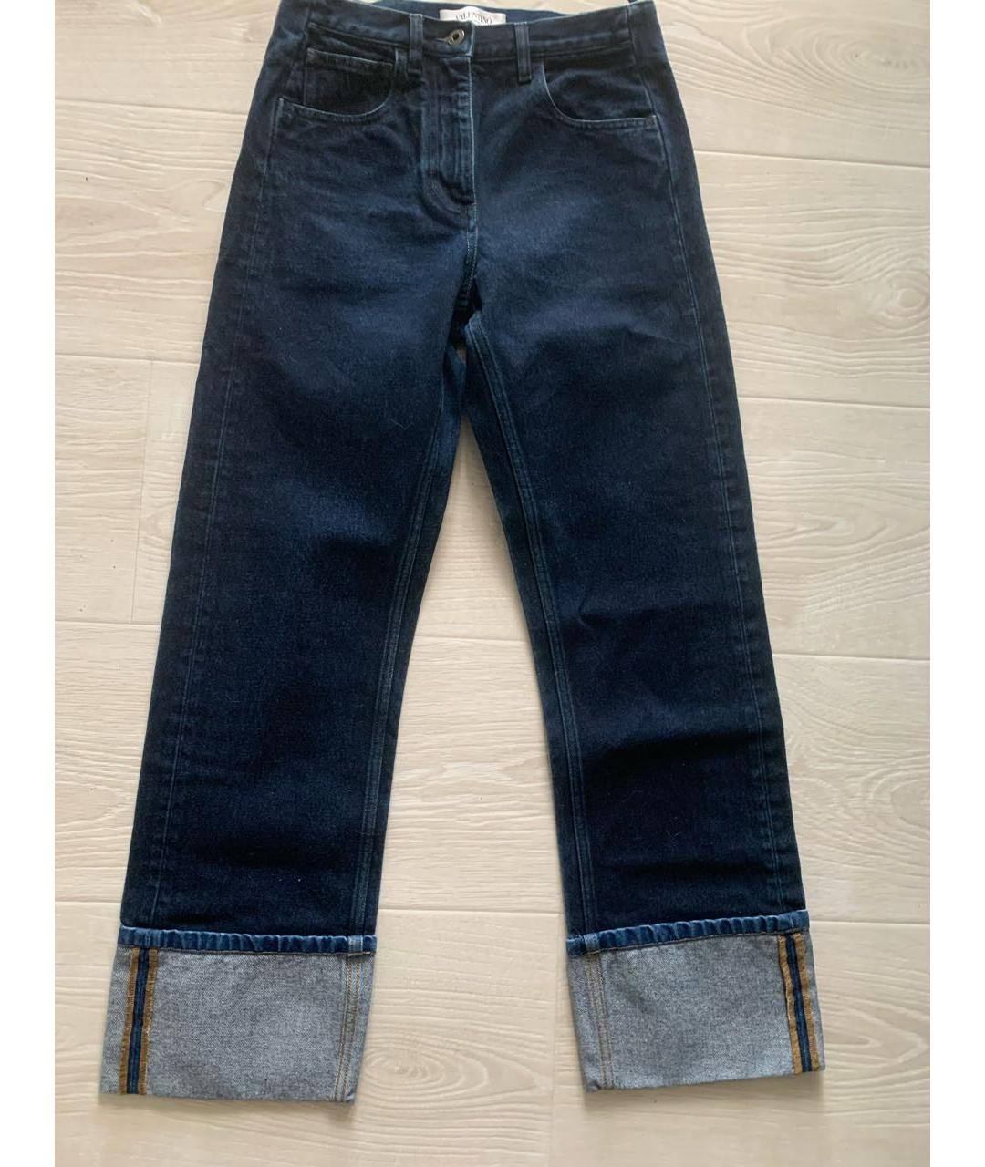 VALENTINO Синие хлопковые джинсы клеш, фото 9