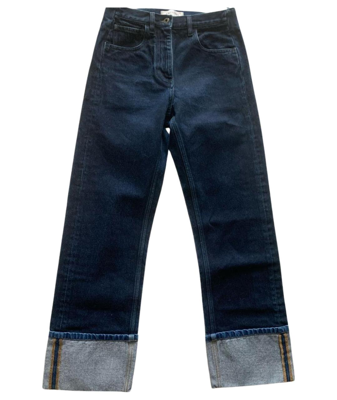 VALENTINO Синие хлопковые джинсы клеш, фото 1