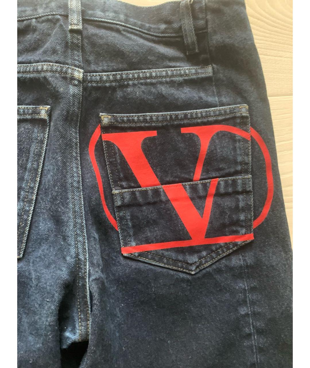 VALENTINO Синие хлопковые джинсы клеш, фото 4