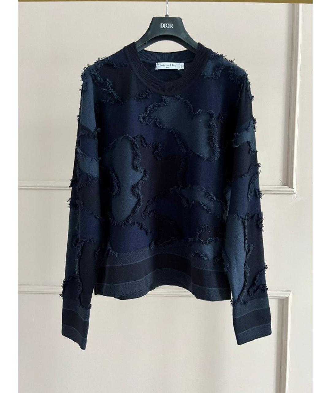 CHRISTIAN DIOR Темно-синий джемпер / свитер, фото 5