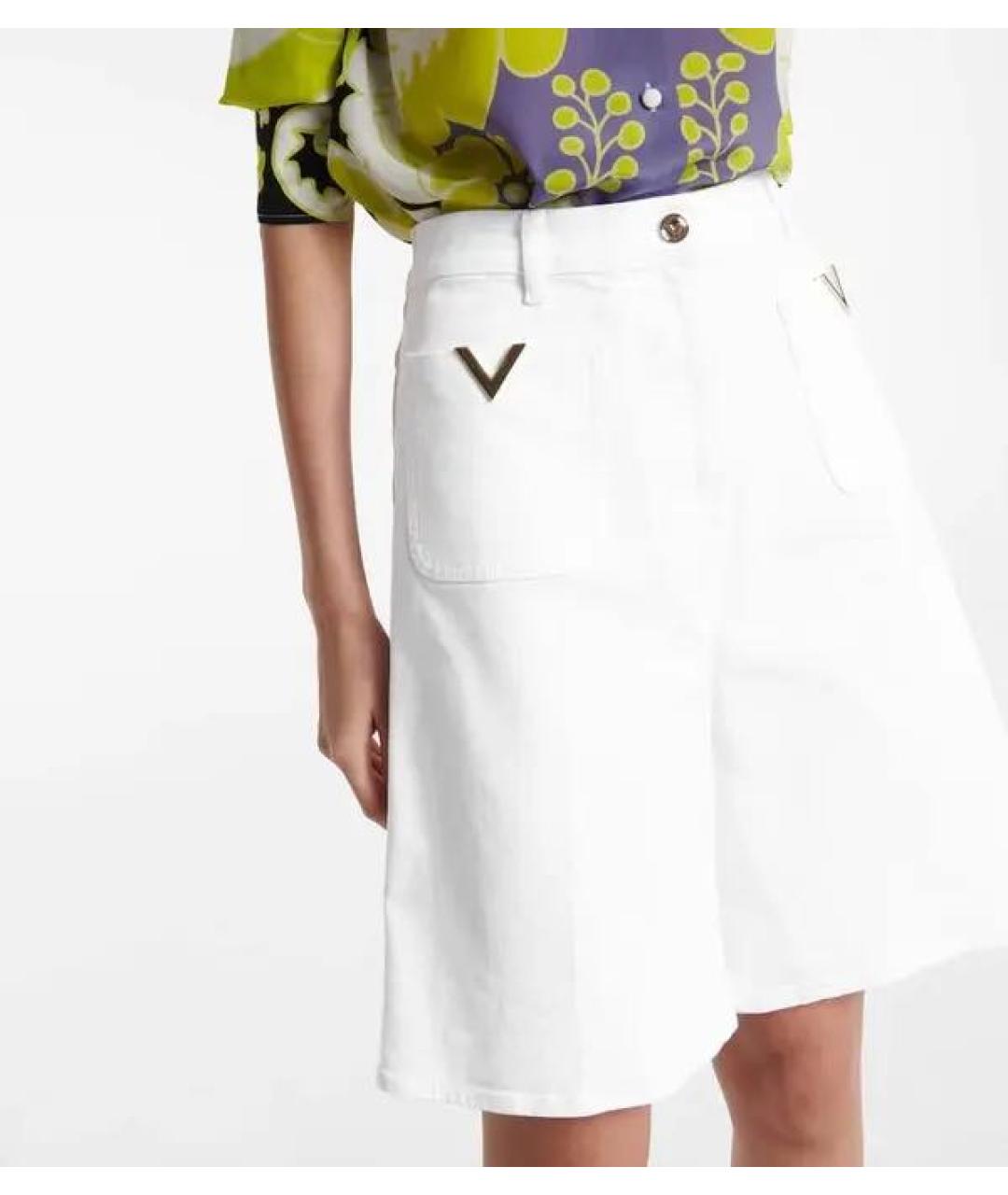VALENTINO Белые деним шорты, фото 2
