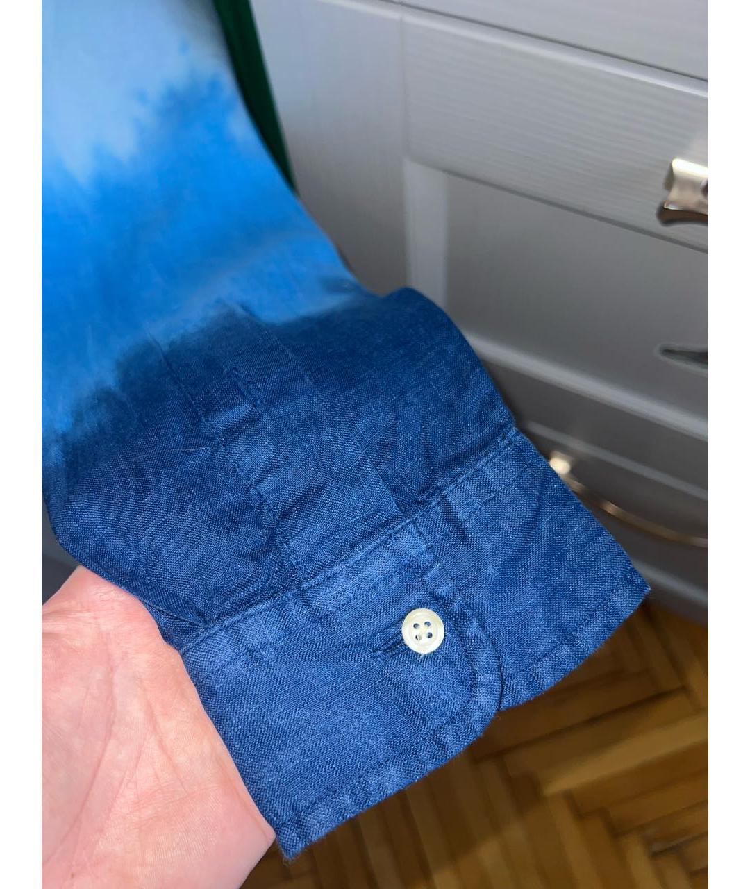 RALPH LAUREN Белая льняная кэжуал рубашка, фото 4