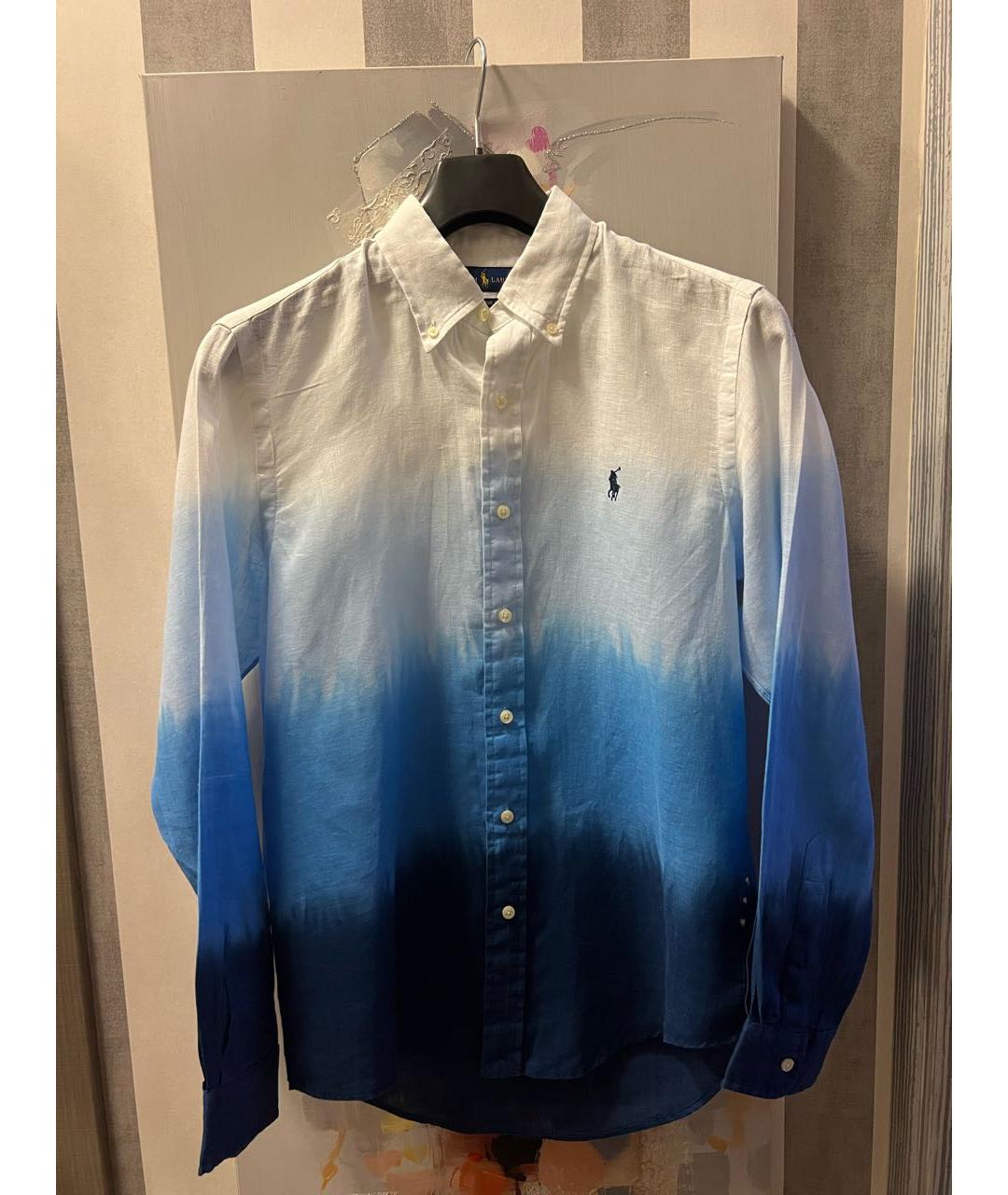 RALPH LAUREN Белая льняная кэжуал рубашка, фото 6