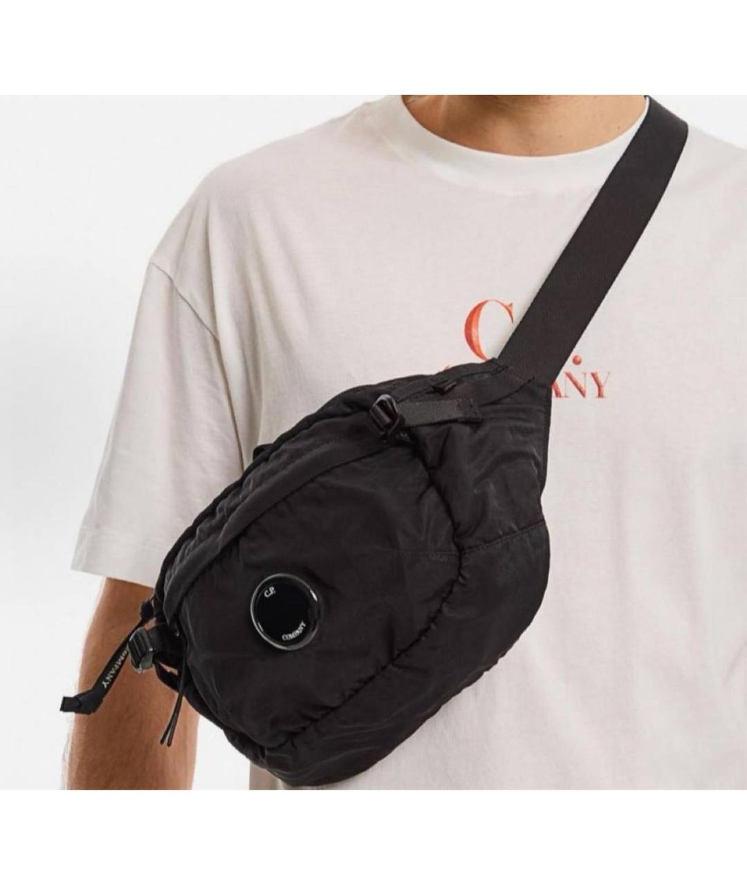 CP COMPANY Черная хлопковая поясная сумка, фото 2