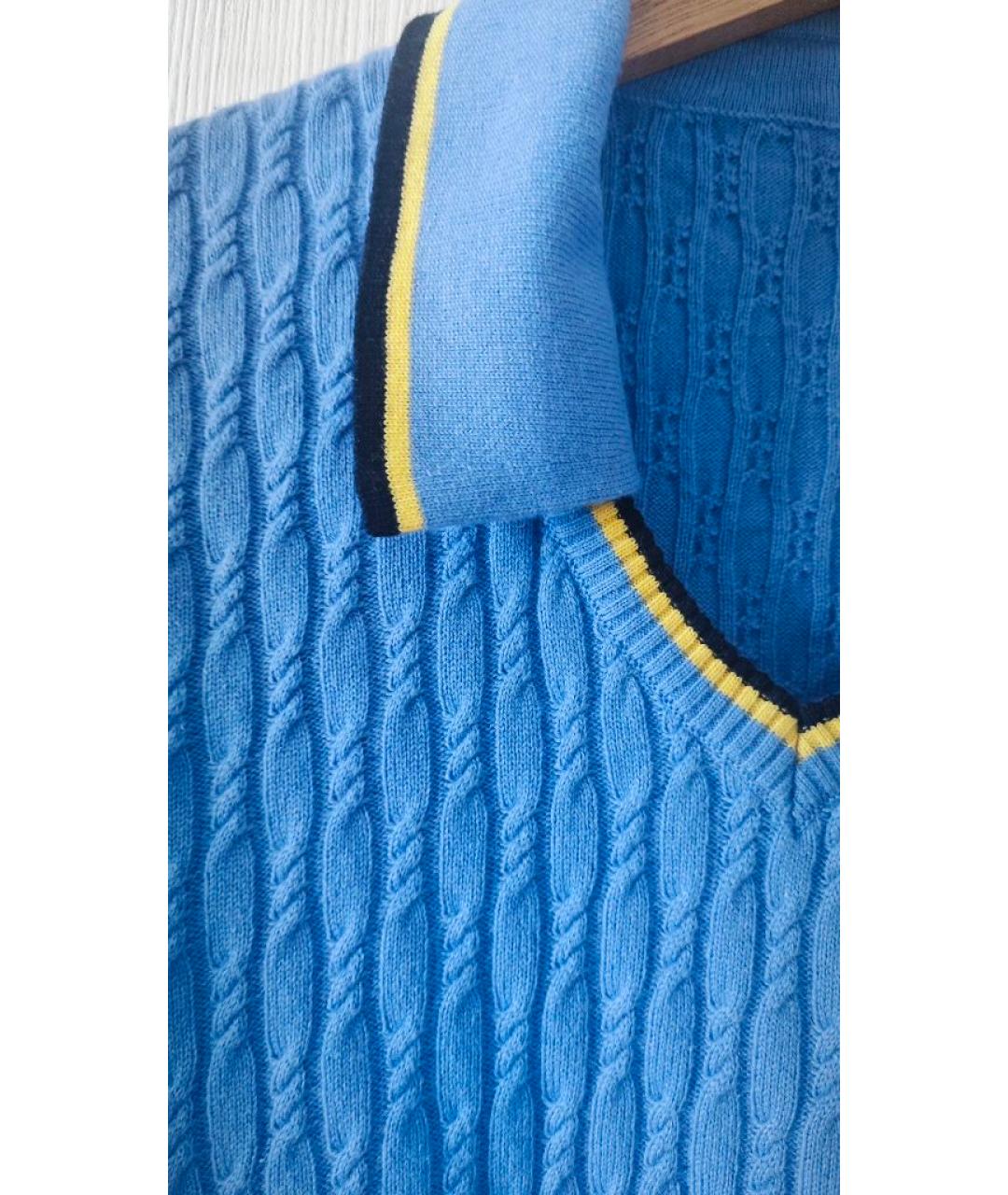 ESCADA Синий шерстяной джемпер / свитер, фото 4