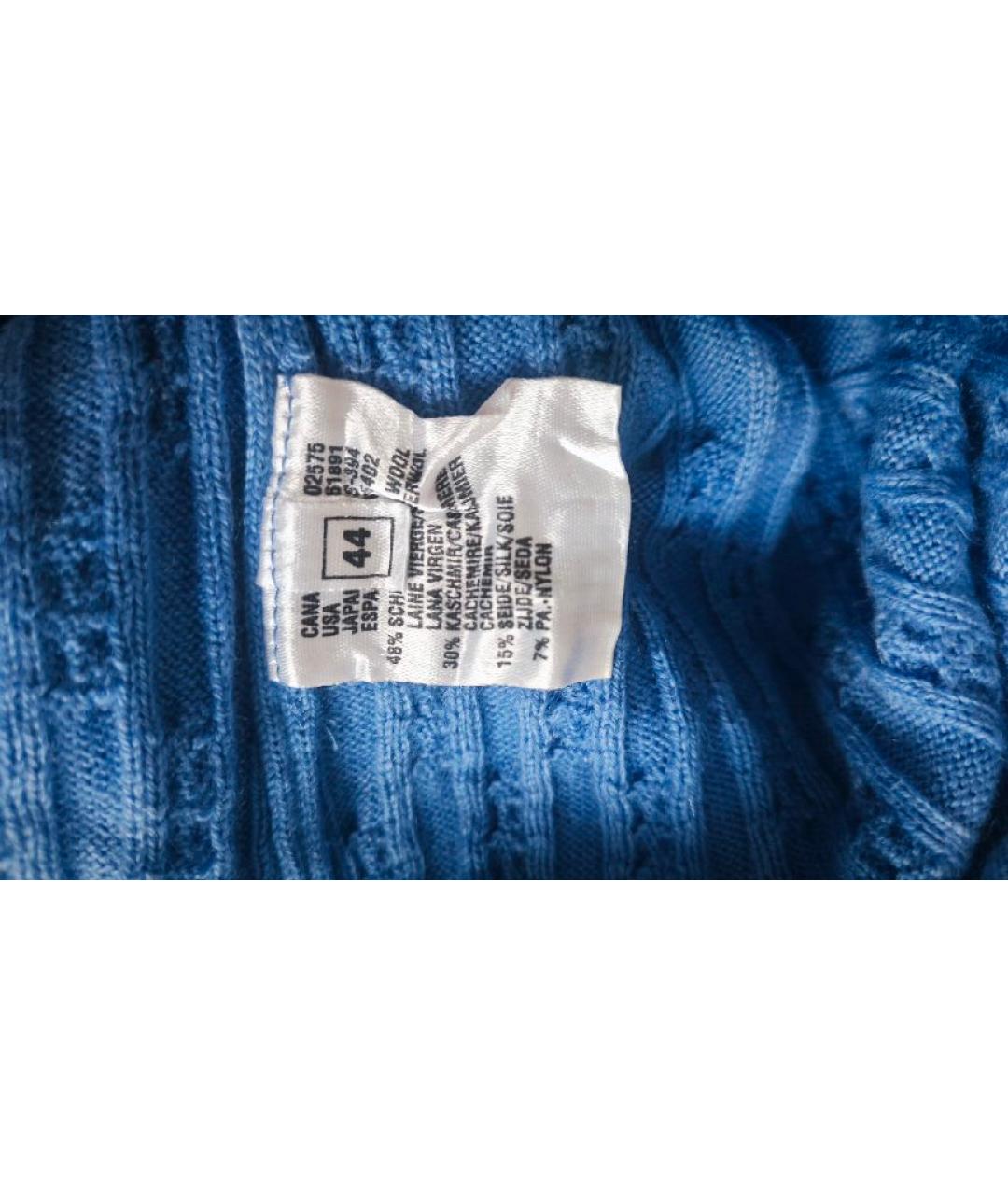 ESCADA Синий шерстяной джемпер / свитер, фото 3