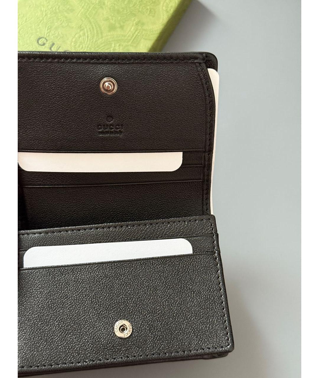 GUCCI Черный кожаный кошелек, фото 7