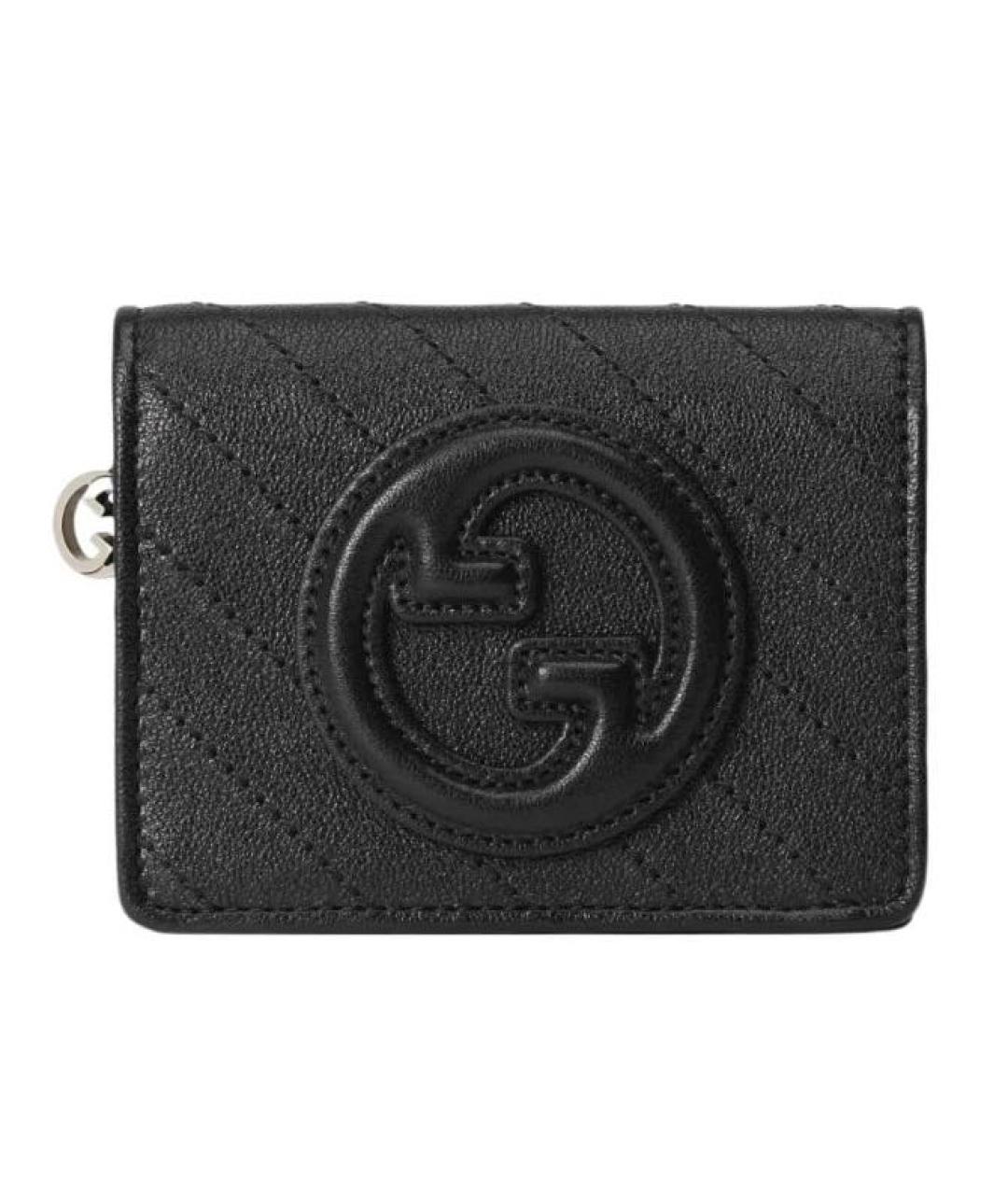 GUCCI Черный кожаный кошелек, фото 1