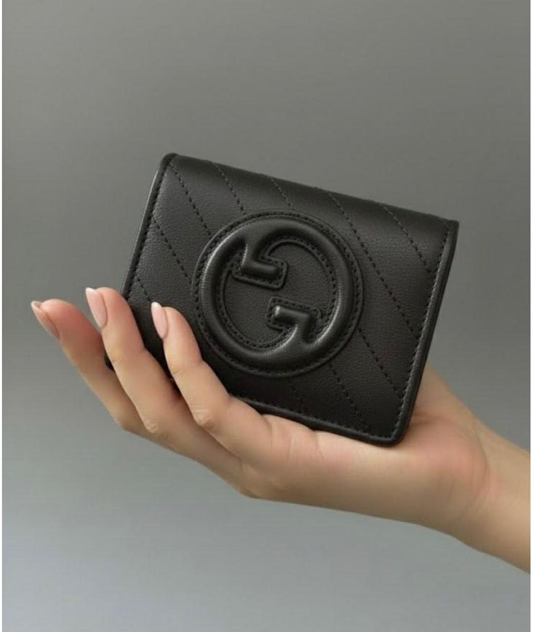 GUCCI Черный кожаный кошелек, фото 6