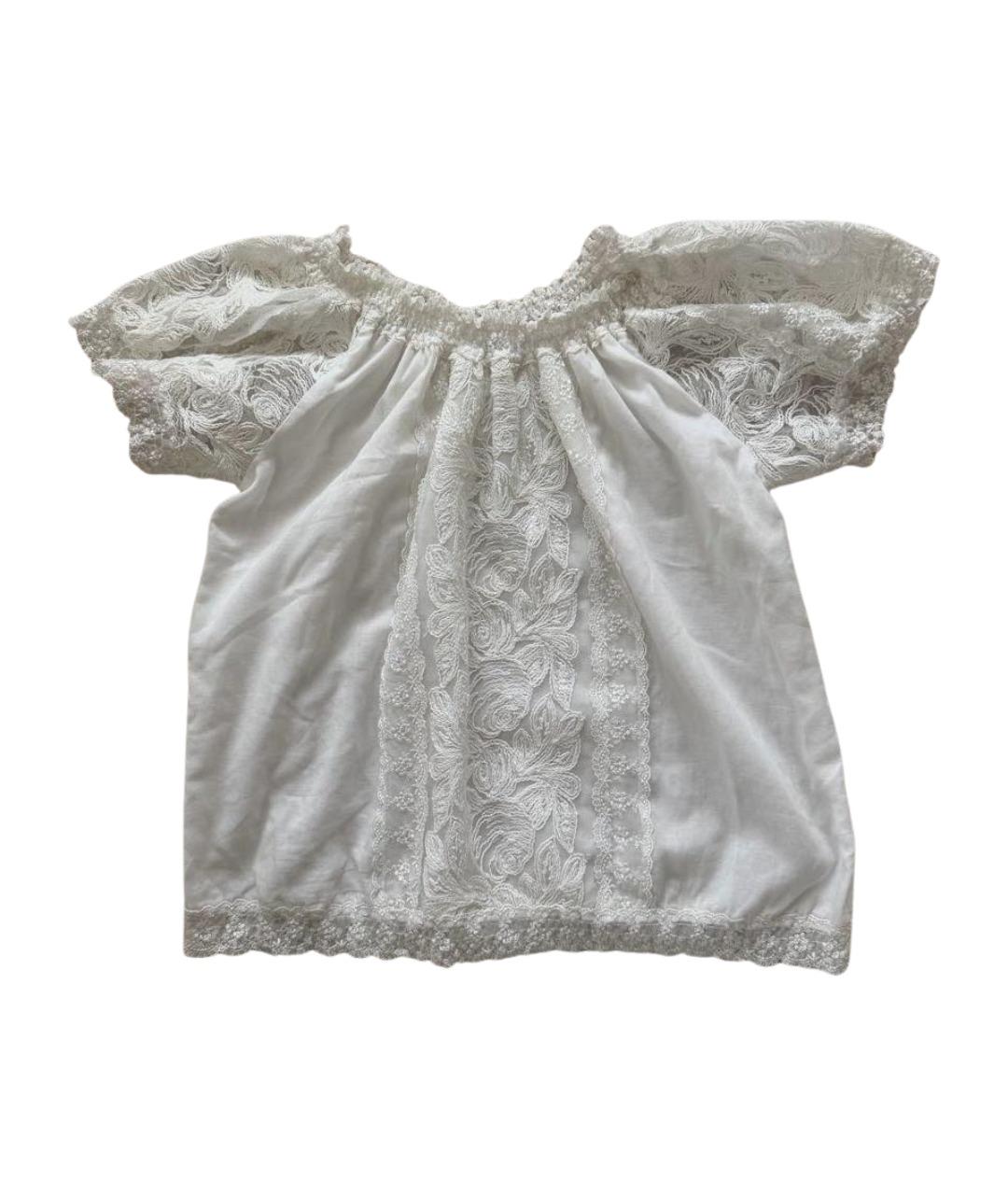 CHARO RUIZ Белая хлопковая блузы, фото 1