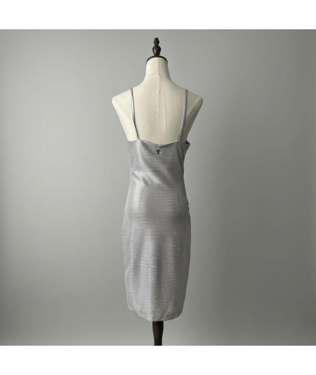 LIU JO Серебряное полиэстеровое коктейльное платье, фото 2