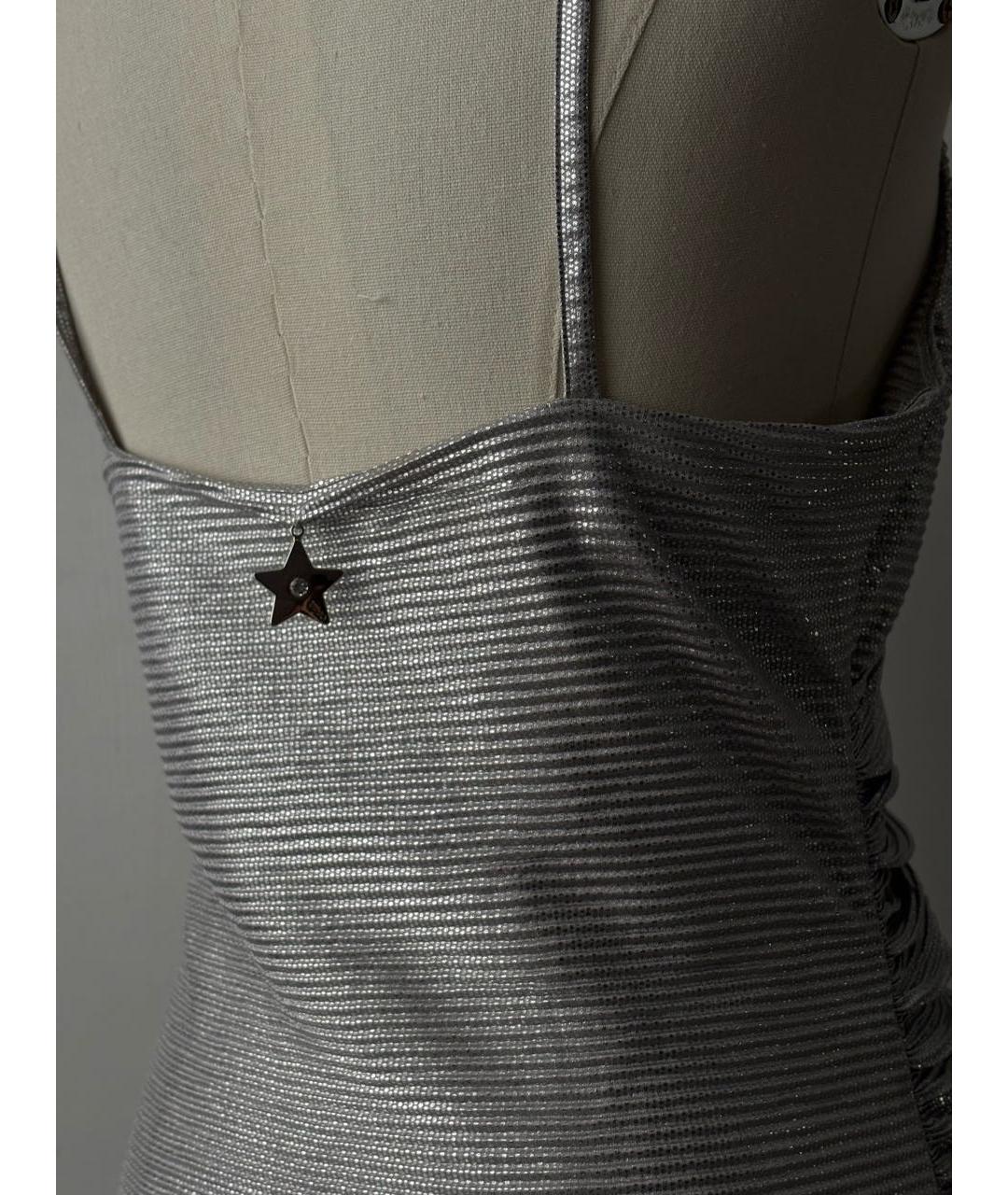 LIU JO Серебряное полиэстеровое коктейльное платье, фото 3