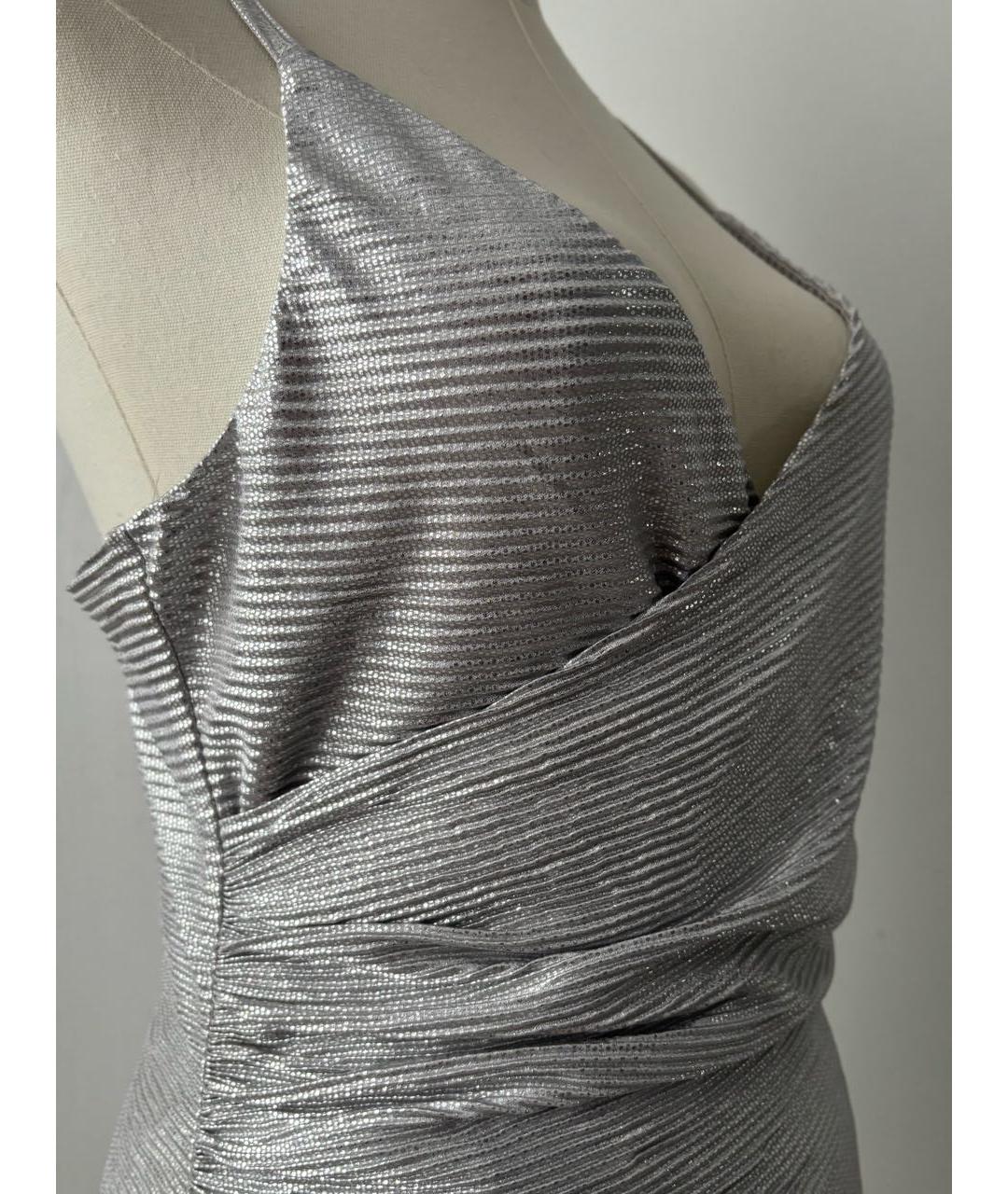 LIU JO Серебряное полиэстеровое коктейльное платье, фото 4